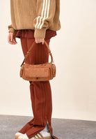 ARMANI EXCHANGE Borsa a spalla in suede cuoio da donna XW000405AF17158 U6048 ARMANI EXCHANGE 