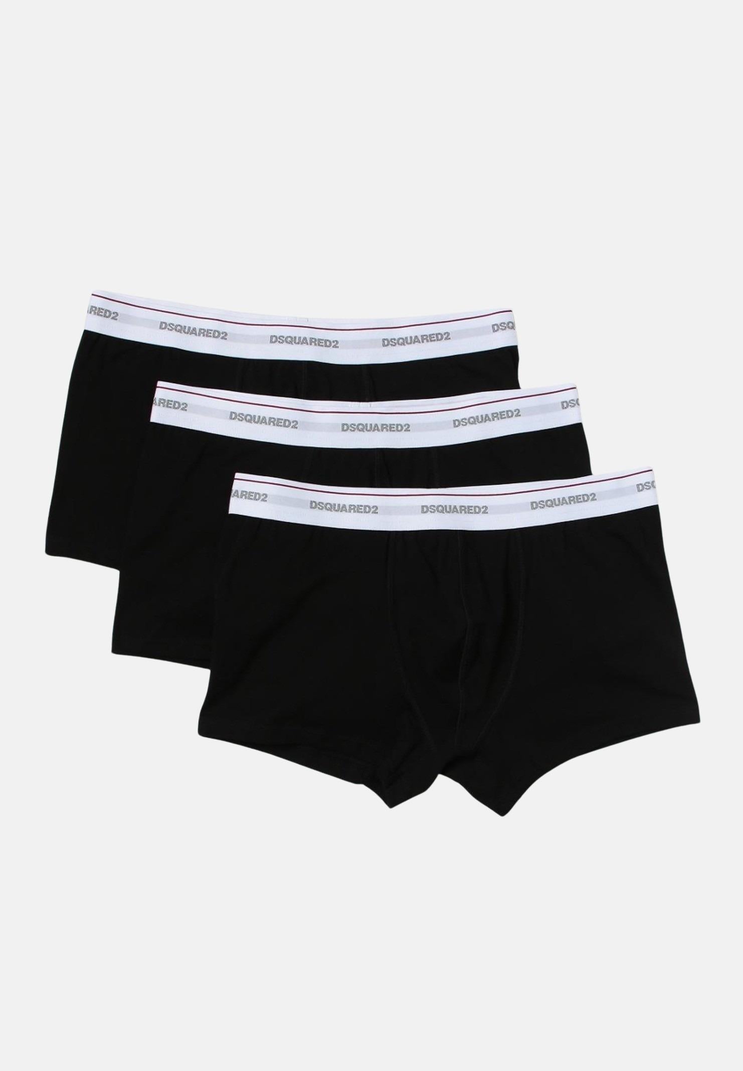 DSQUARED2 Boxer neri da uomo proposti in un pratico pack da 3 pezzi DCX310060 001 DSQUARED2 