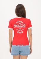 ADIDAS ORIGINALS x Coca Cola T-shirt a manica corta 3 STRIPES rossa da donna KY7558 . ADIDAS ORIGINALS 