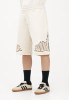 MARCELO BURLON COUNTY OF MILAN Shorts sportivo panna da uomo con stampa S6CMMABE018 412 MARCELO BURLON COUNTY OF MILAN 