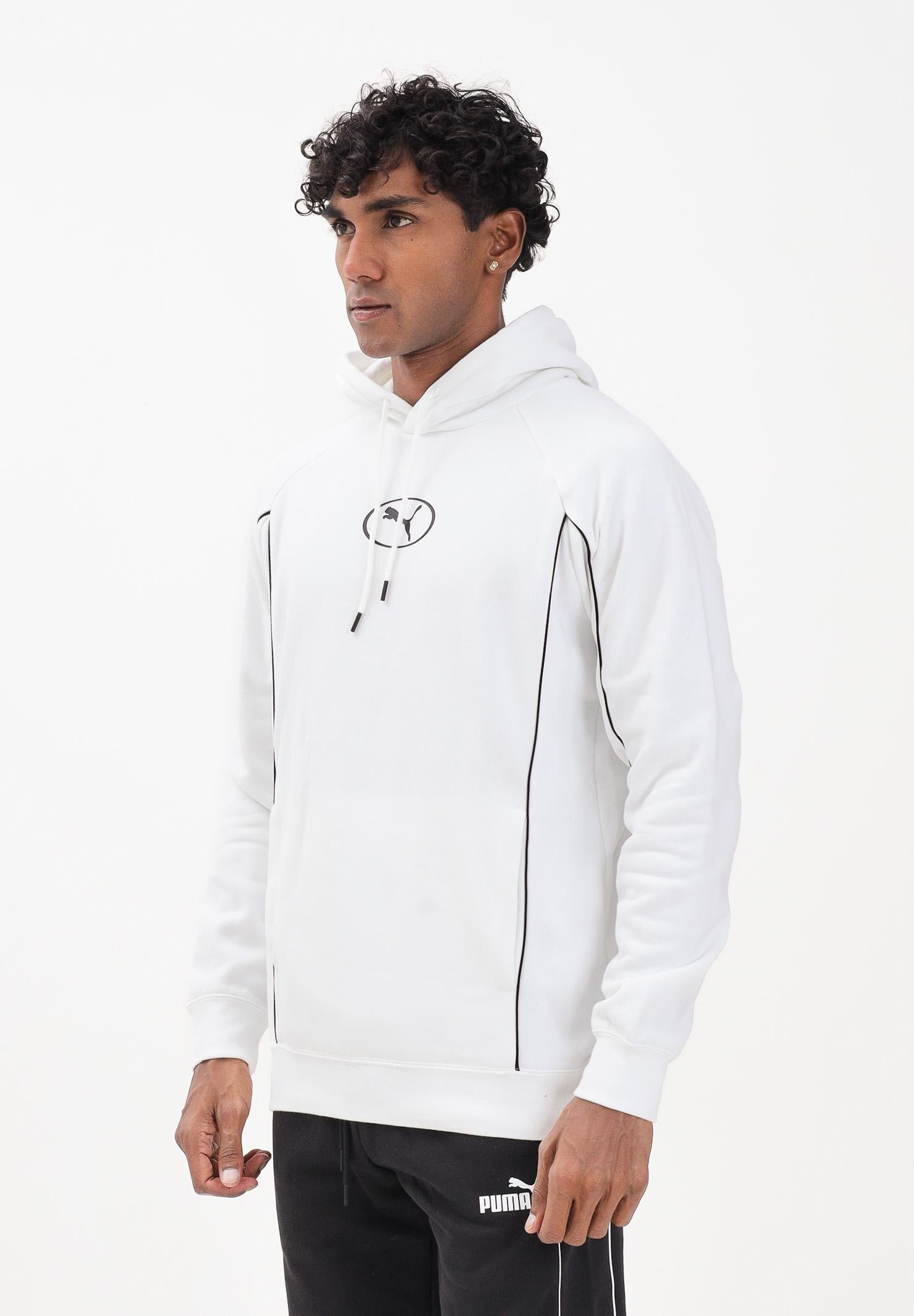 PUMA Felpa con cappuccio Puma Sport bianca da uomo 688394 02 PUMA 