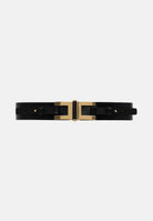 ELISABETTA FRANCHI Cintura nera da donna con dettaglio logo CT50S61E2 110 ELISABETTA FRANCHI 