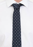 LANVIN Cravatta blu da uomo con fantasia a pois 1303 5 LANVIN 