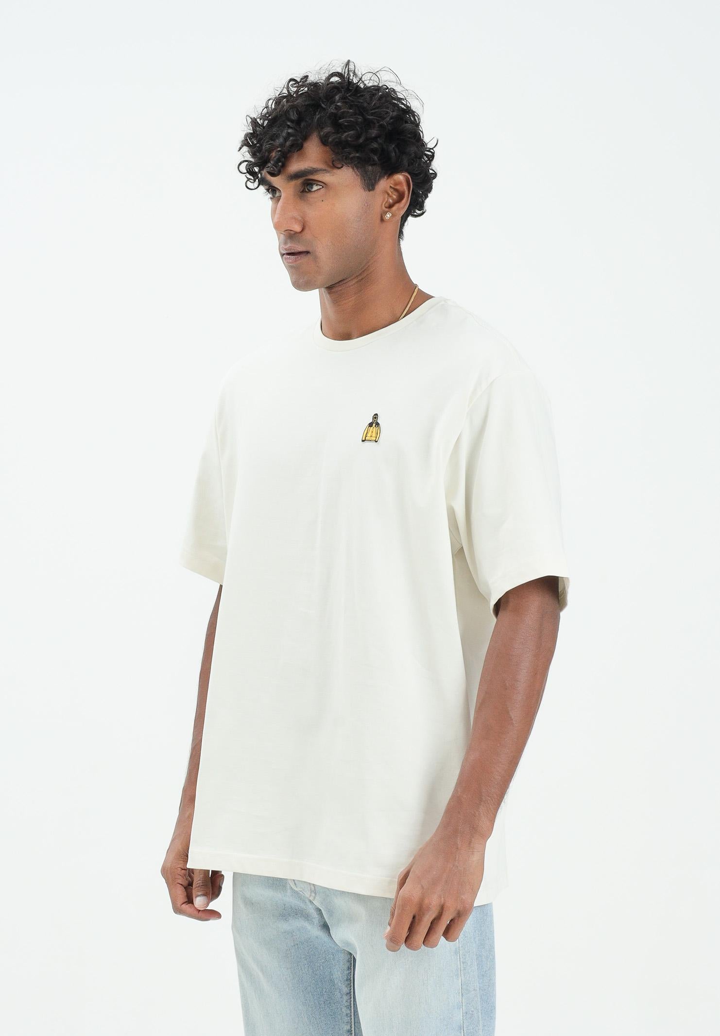 THE NORTH FACE T-shirt a manica corta Icon Mountain Jacket Relaxed panna da uomo NF0A8EU7QLI1  THE NORTH FACE 