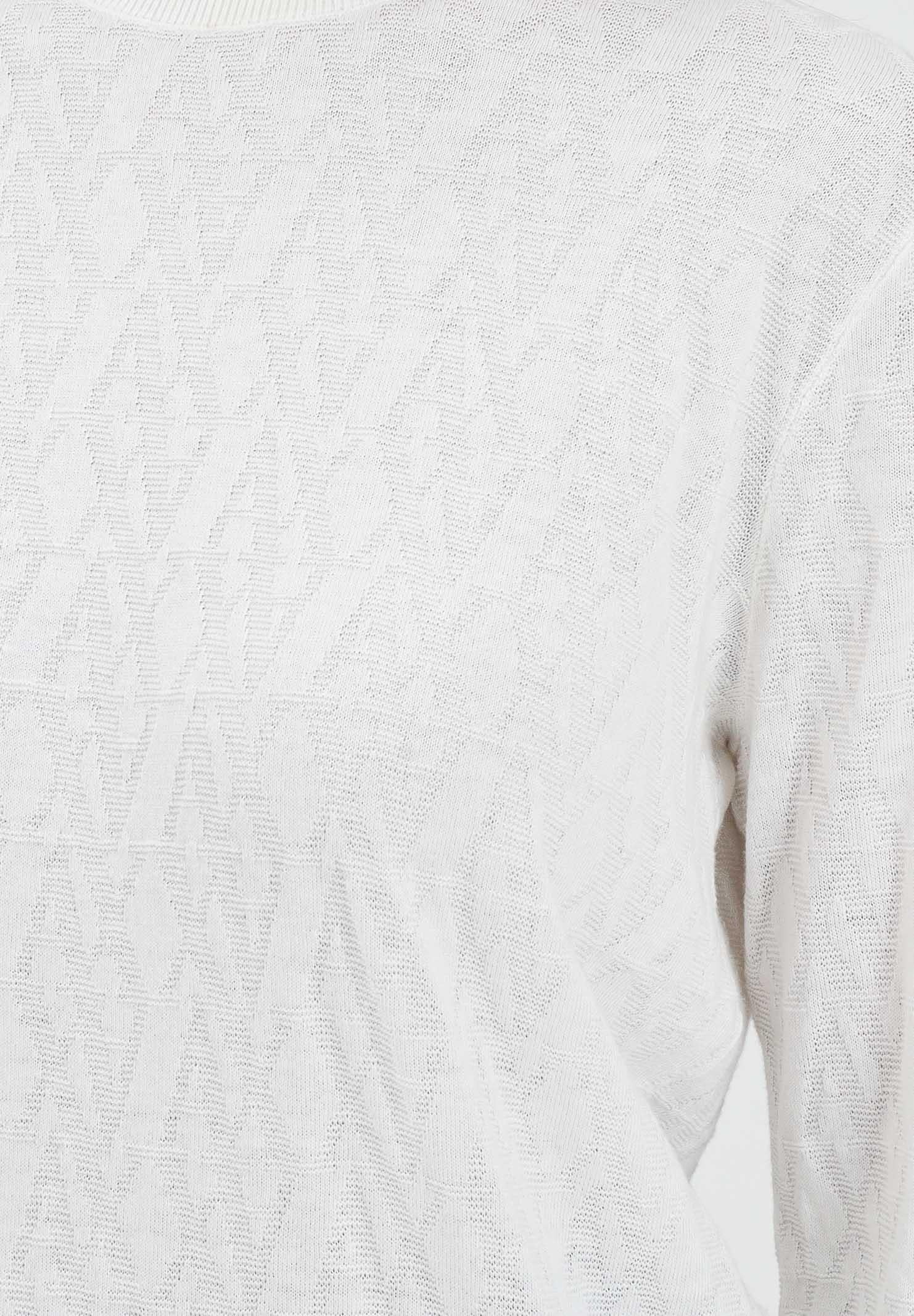 ARMANI EXCHANGE Maglionciono girocollo bianco da donna con logo all-over XW001317AF16619 F0060 ARMANI EXCHANGE 