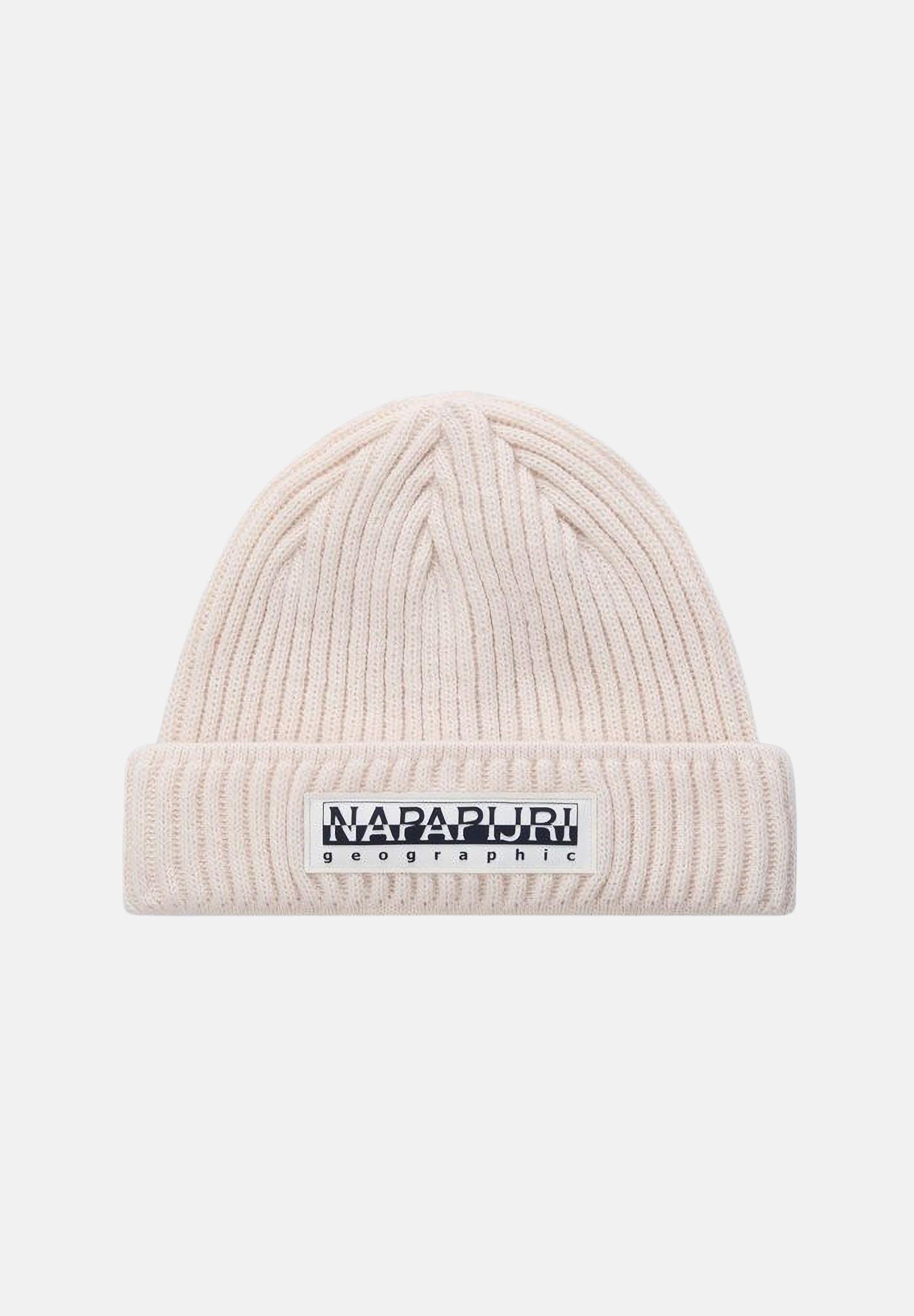 NAPAPIJRI Berretto di lana panna per uomo e donna con logo NP0A4HXMN1J1 . NAPAPIJRI 
