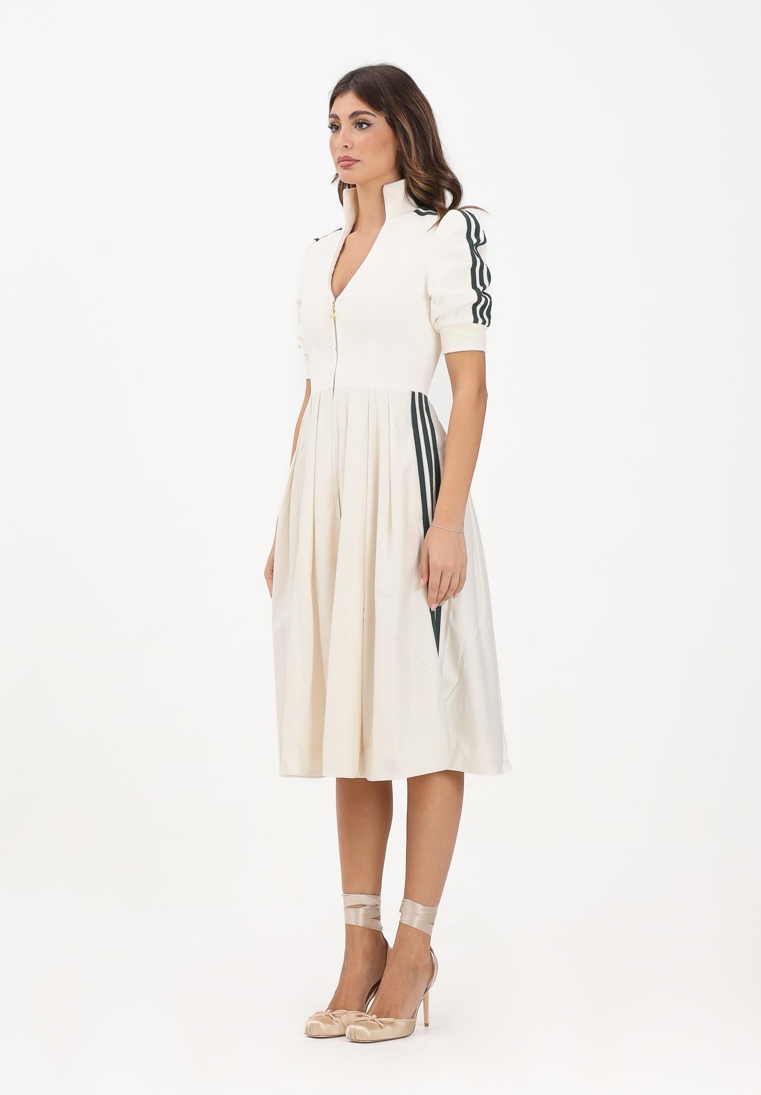 ADIDAS ORIGINALS Abito midi DIRNDL panna da donna KF2301 . ADIDAS ORIGINALS 