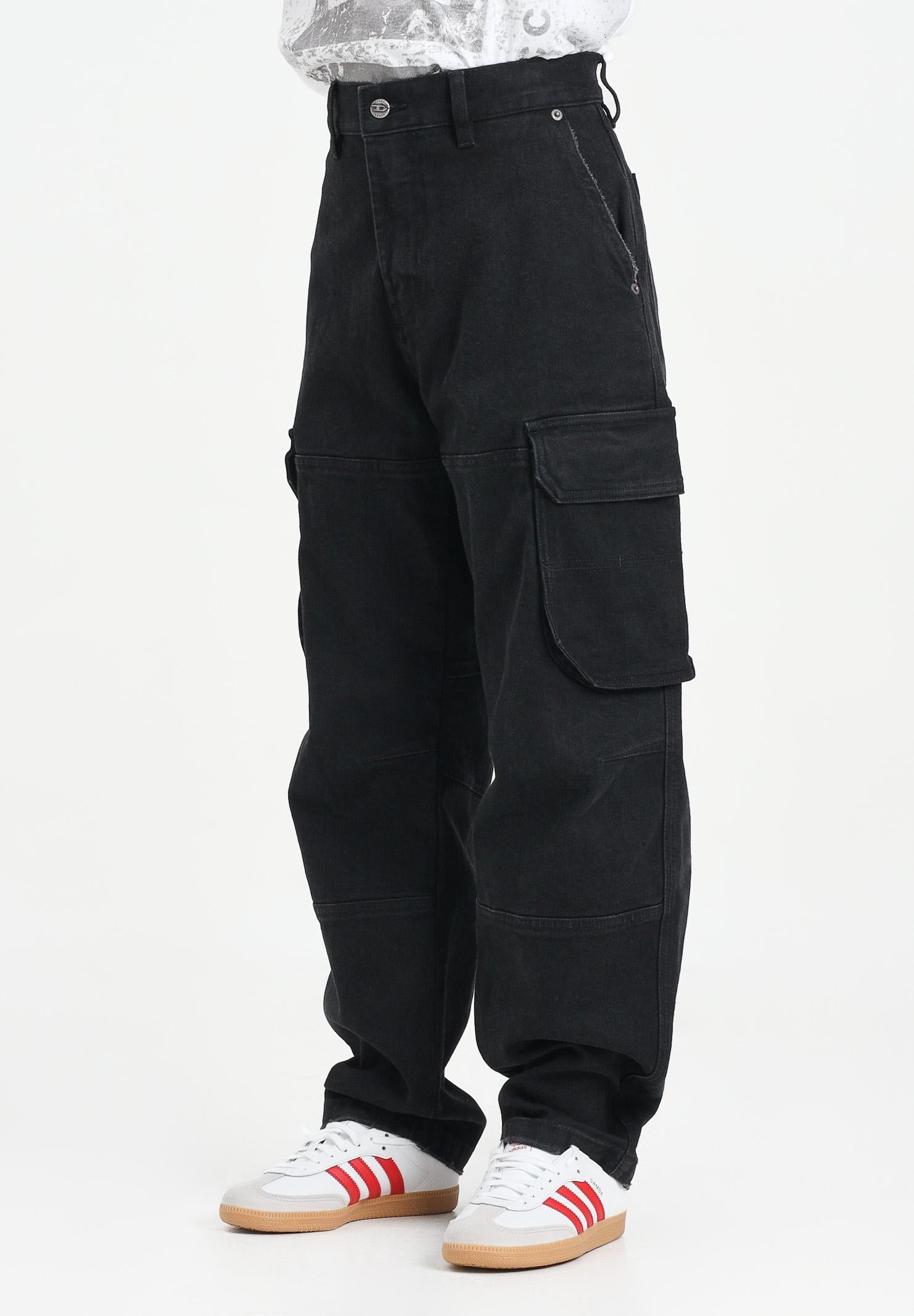 DIESEL Jeans D-Dave cargo in denim nero per donna, ragazzi e bambino J02329KXBQP K02 DIESEL 