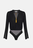 ELISABETTA FRANCHI Body nero da donna con dettagli gioiello CB00557E2 110 ELISABETTA FRANCHI 