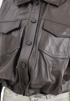 VICOLO Giubbotto di pelle marrone da donna TF0272 FU691 VICOLO 