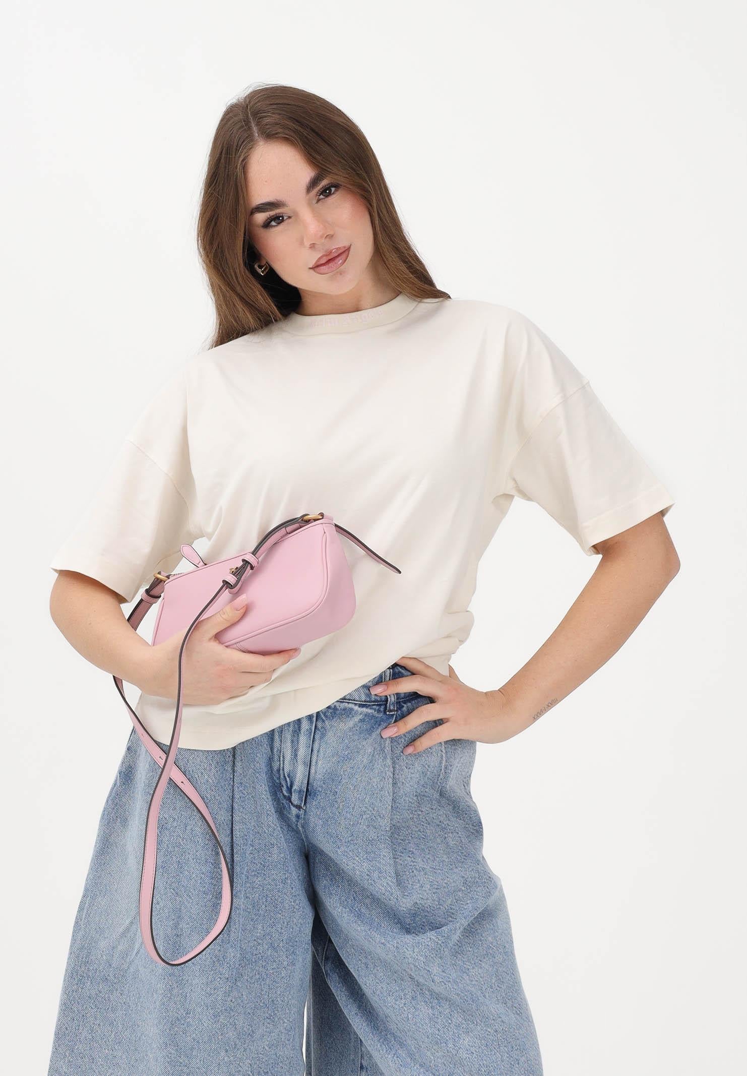 PALM ANGELS T-shirt a manica corta panna per donna, ragazzi e bambini con logo PGAA001S26JER001 002 PALM ANGELS 