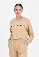 MARNI Felpa girocollo beige per donna, ragazzi e bambini con logo istituzionale M01612M00V0 0M715 MARNI 