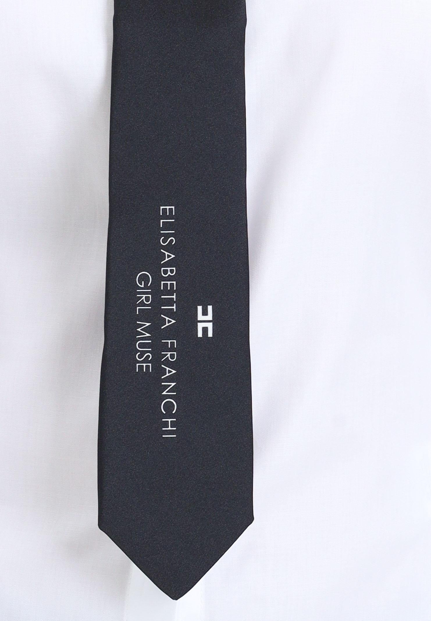 ELISABETTA FRANCHI Camicia a manica lunga bianca da donna con cravatta CA09156E2 221 ELISABETTA FRANCHI 