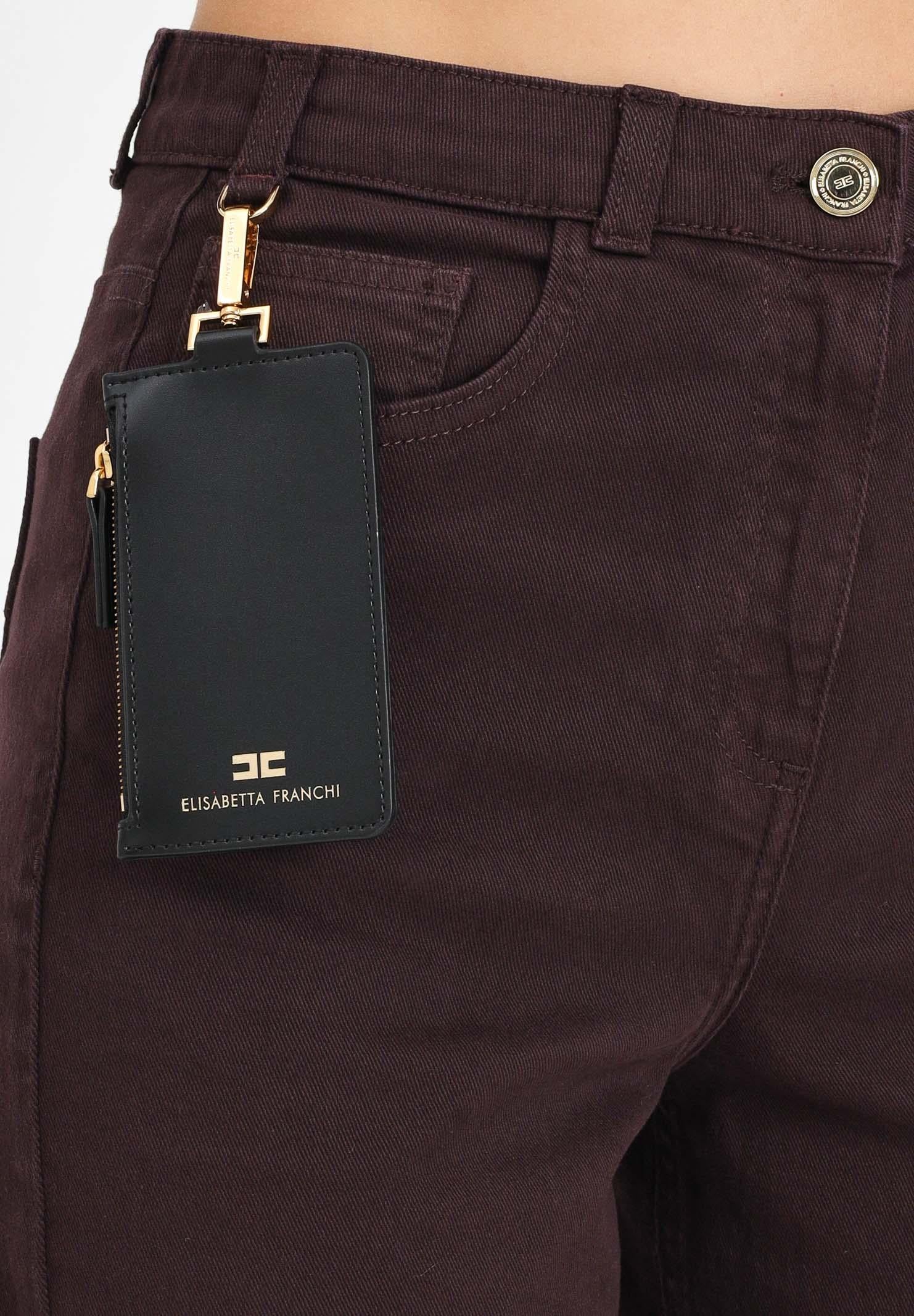 ELISABETTA FRANCHI Jeans in denim bordeaux da donna PJ04D56E2 EA4 ELISABETTA FRANCHI 