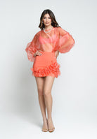 SANTAS Gonna corta CHANTILLY corallo da donna PV2502 CORALLO SANTAS 