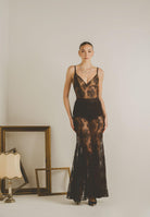 SANTAS Gonna lunga NUIT marrone da donna PV2628 MA SANTAS 