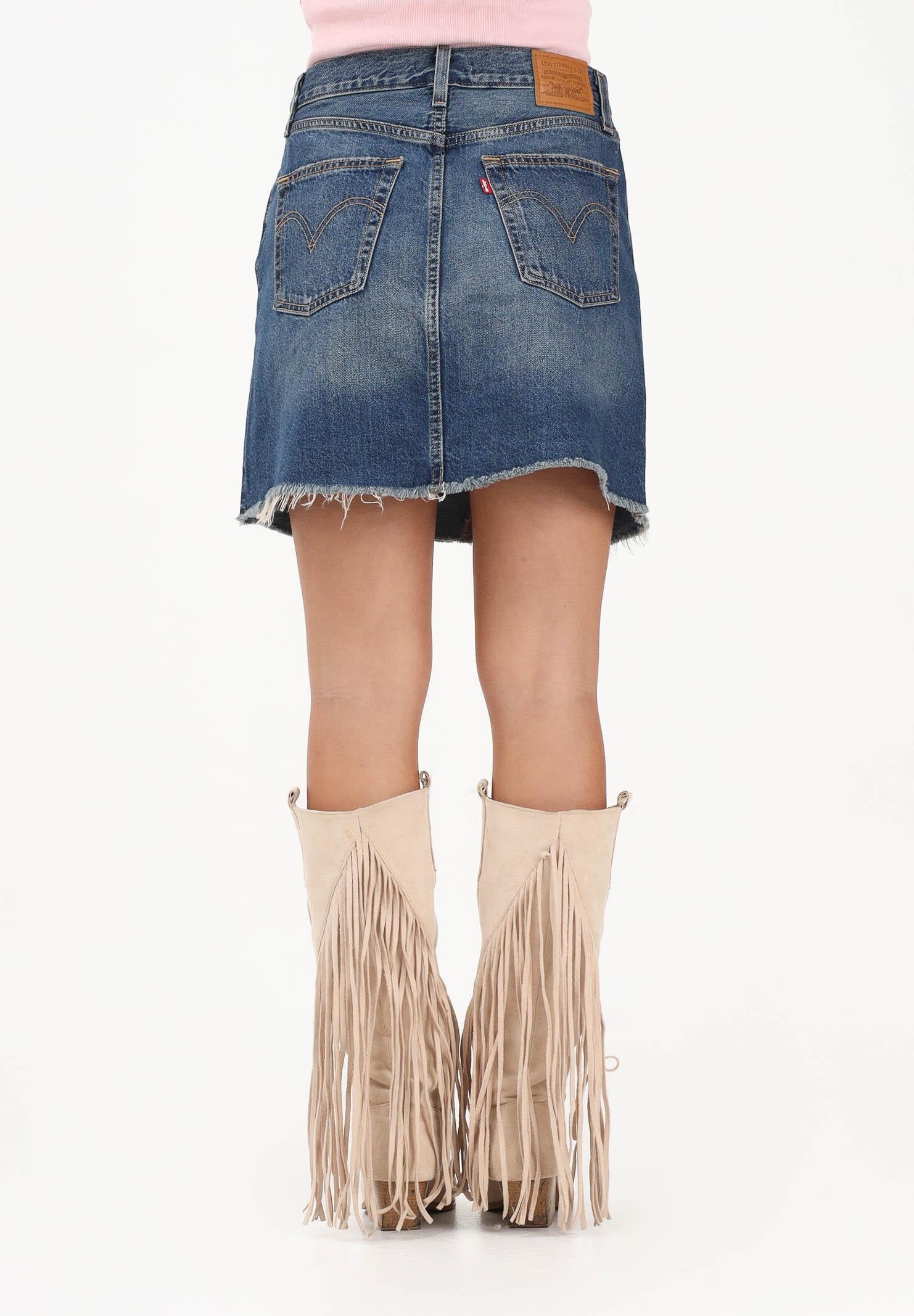 LEVI'S Gonna corta Deconstructed in denim blu da donna 005LW-0006 . LEVI'S® 