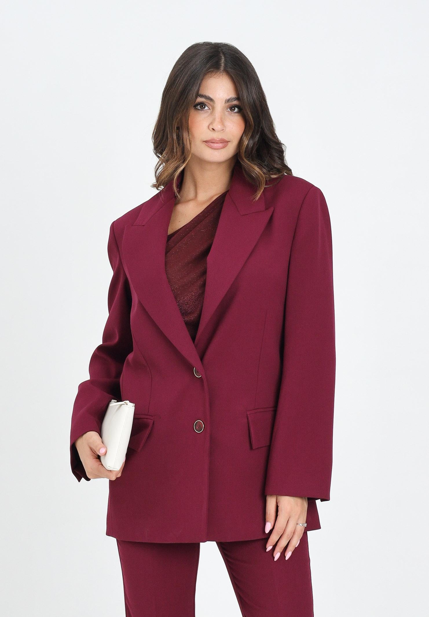 SIMONA CORSELLINI Giacca bordeaux da donna A25CPGI00701-C00011 V0741 SIMONA CORSELLINI 
