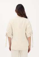 VICOLO Giacca monopetto burro da donna con fiocchi TAB0244 ABU04 VICOLO 