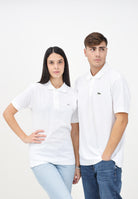 LACOSTE Polo bianca per uomo e donna con patch logo coccodirllo 1212 001 LACOSTE 