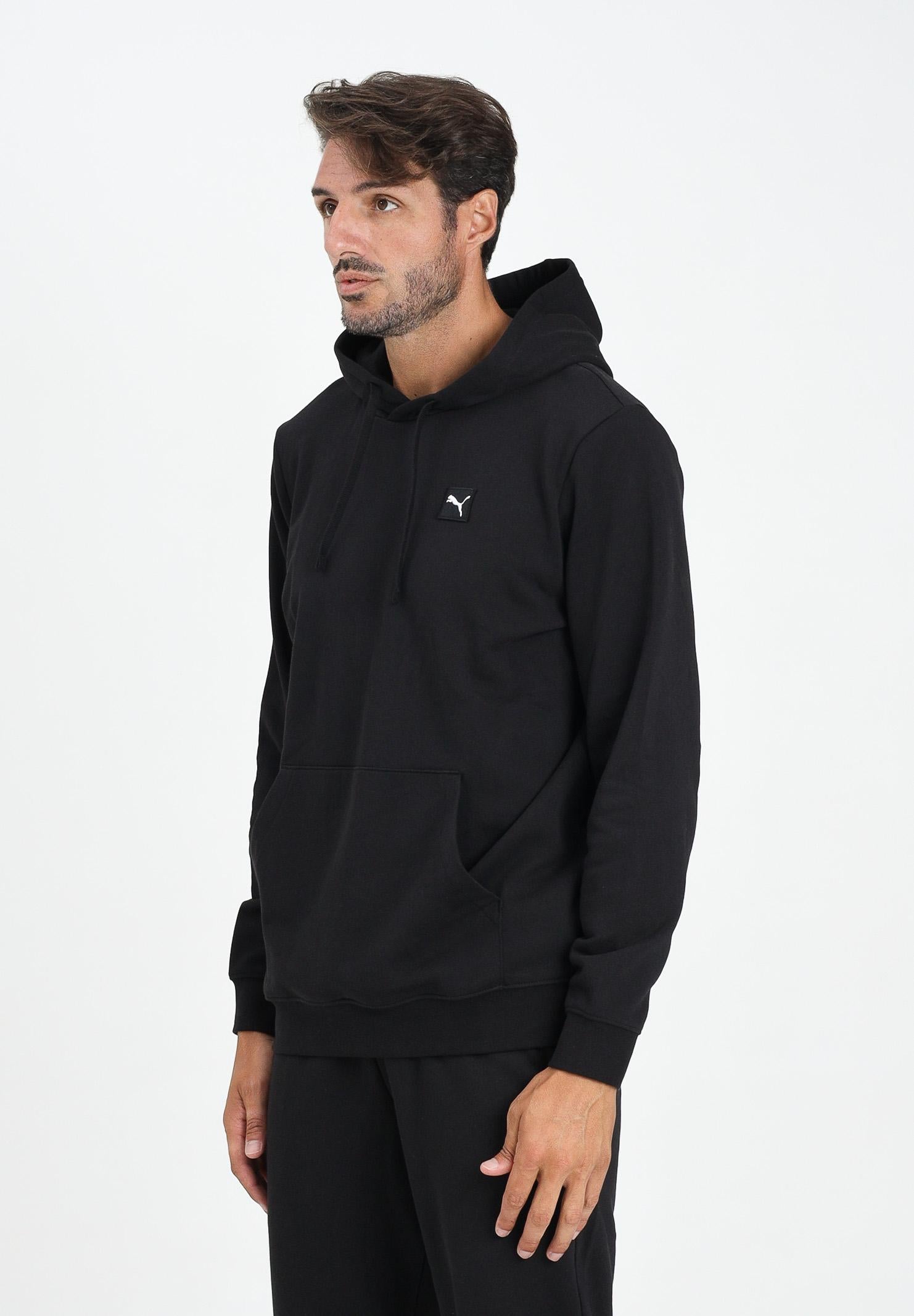 PUMA Felpa con cappuccio Essentials Elevated nera da uomo 688254 01 PUMA 