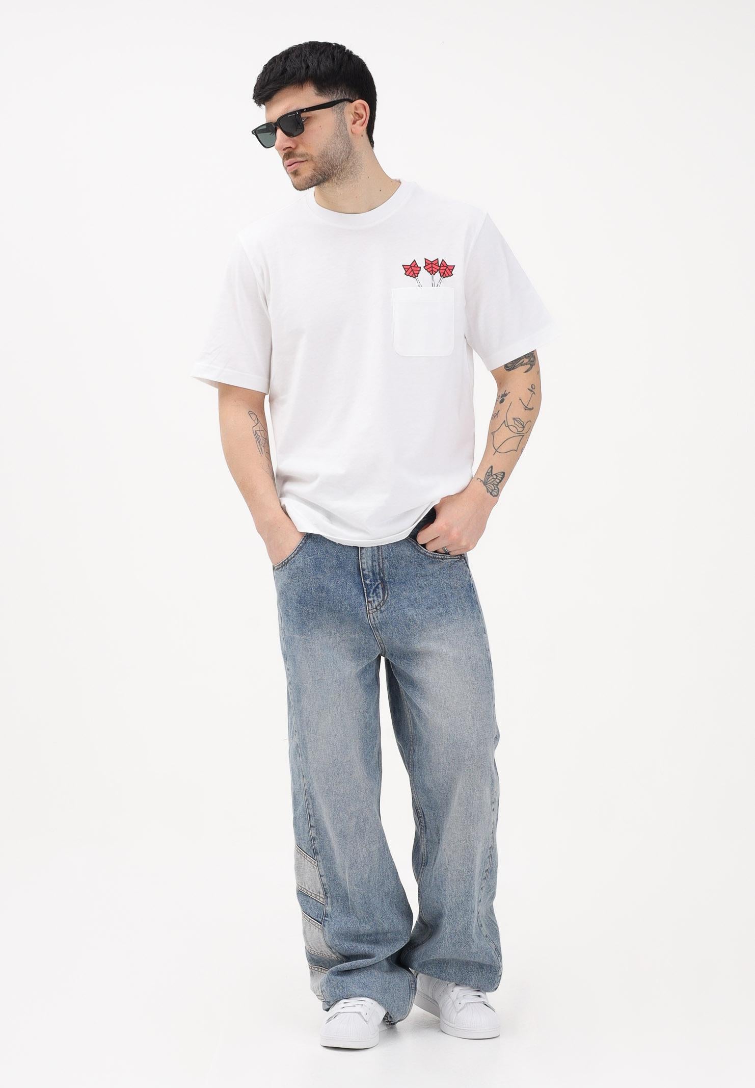 ADIDAS PERFORMANCE T-shirt a manica corta NOVELTY DART bianca da uomo JZ5041 . ADIDAS PERFORMANCE 