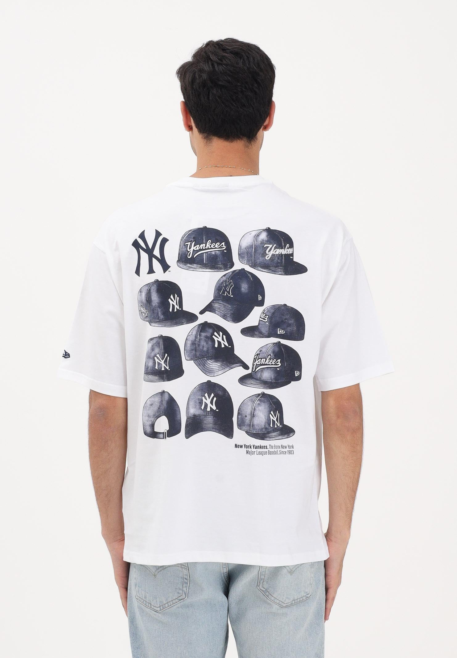 NEW ERA T-shirt a manica corta Oversized New York Yankees MLB Cap Graphic bianca per uomo e donna 60856148 . NEW ERA 