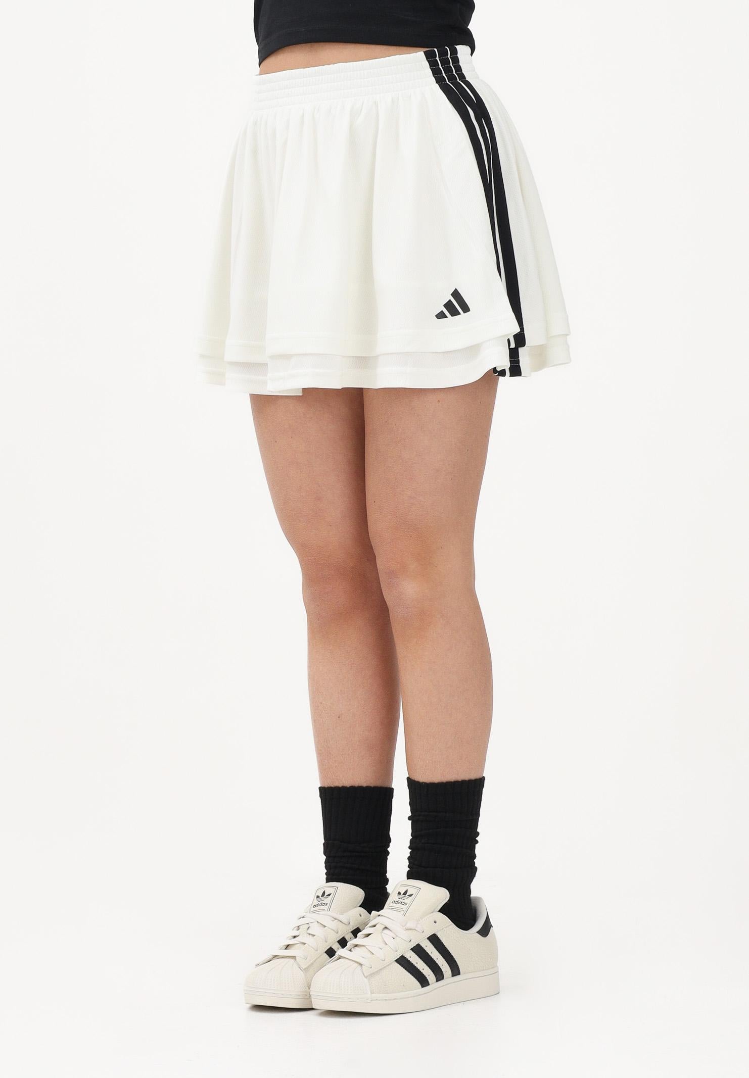 ADIDAS ORIGINALS Gonna corta HOUSE OF TIRO bianca da donna JY7634 . ADIDAS ORIGINALS 