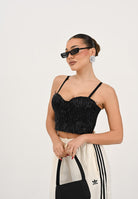 TPN Corpetto nero da donna con strass FERSIT122W5 D6 TPN 