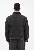 LEVI'S® Giubbotto Sherpa Trucker Type III in denim nero da uomo 16365-0291  LEVI'S® 