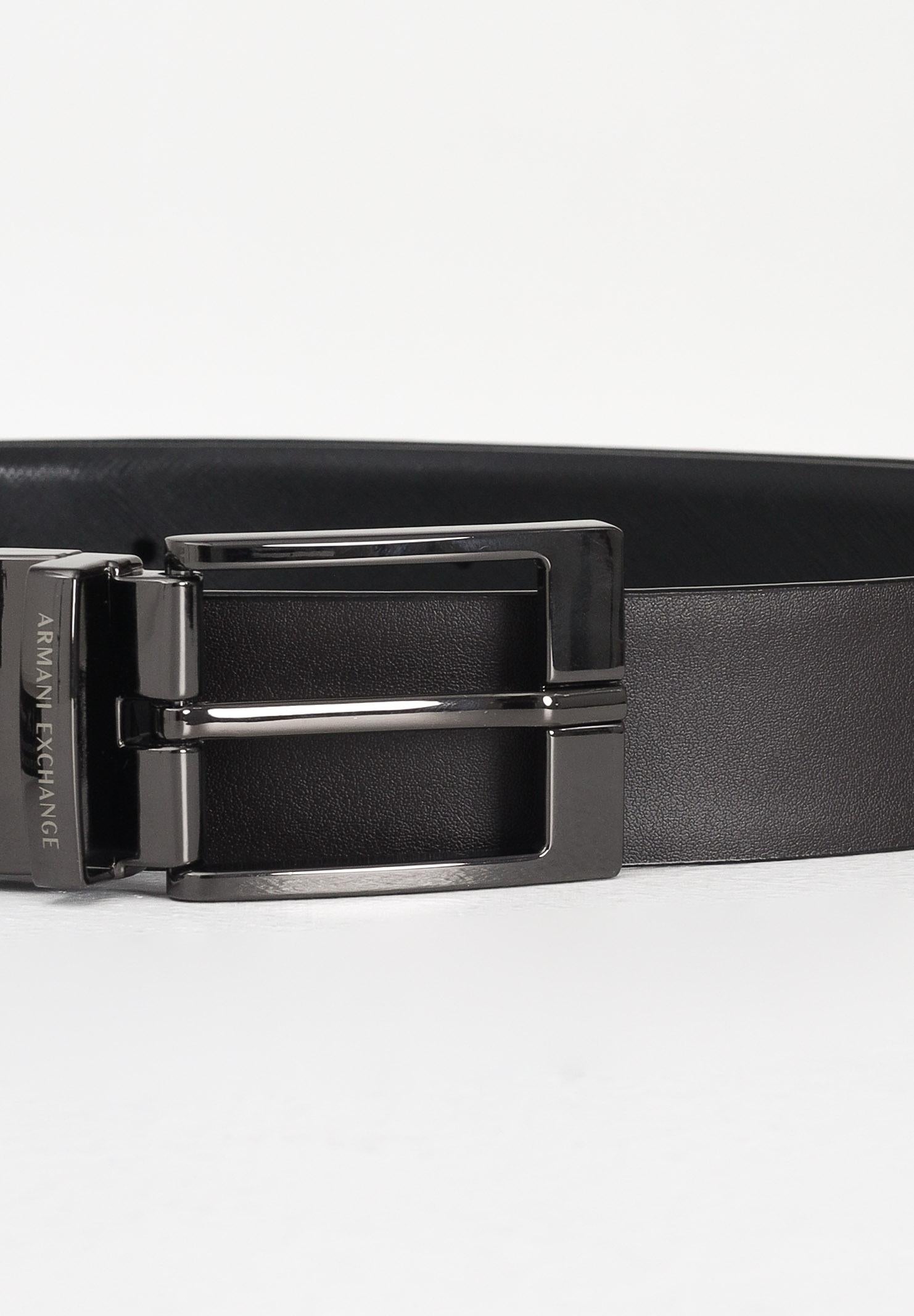 ARMANI EXCHANGE Cinutra reversibile nera e marrone da uomo 951060CC236 54120 ARMANI EXCHANGE 