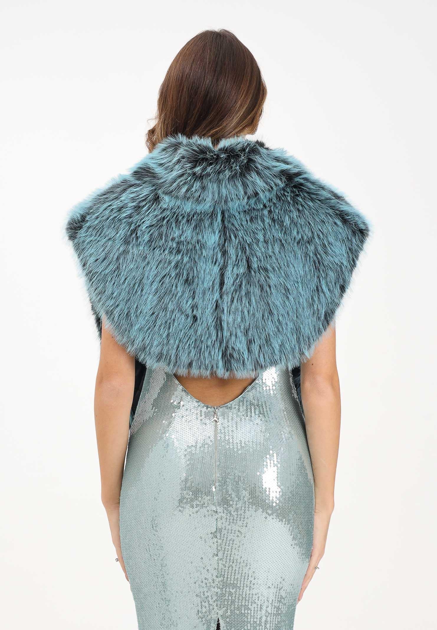 PATRIZIA PEPE Pellicciotto verde acqua da donna 8F0063E072 G616 PATRIZIA PEPE 