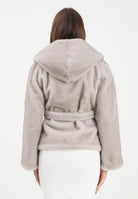 YES LONDON Ecopelliccia grigia da donna ECO030 GR YES LONDON 