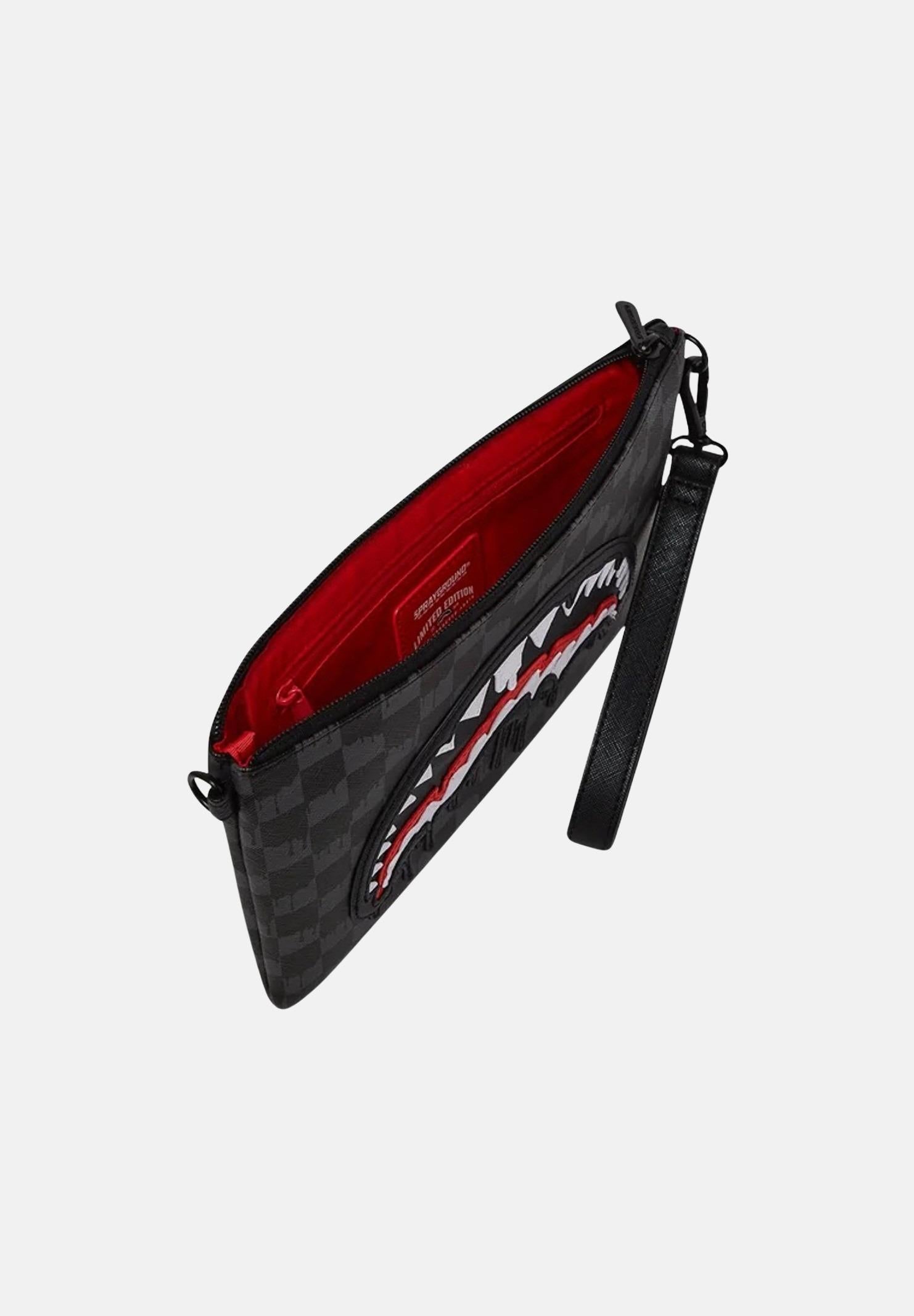 SPRAYGROUND Pochette Dripping Sharks In Paris nera per uomo e donna 910B7969NSZ  SPRAYGROUND 