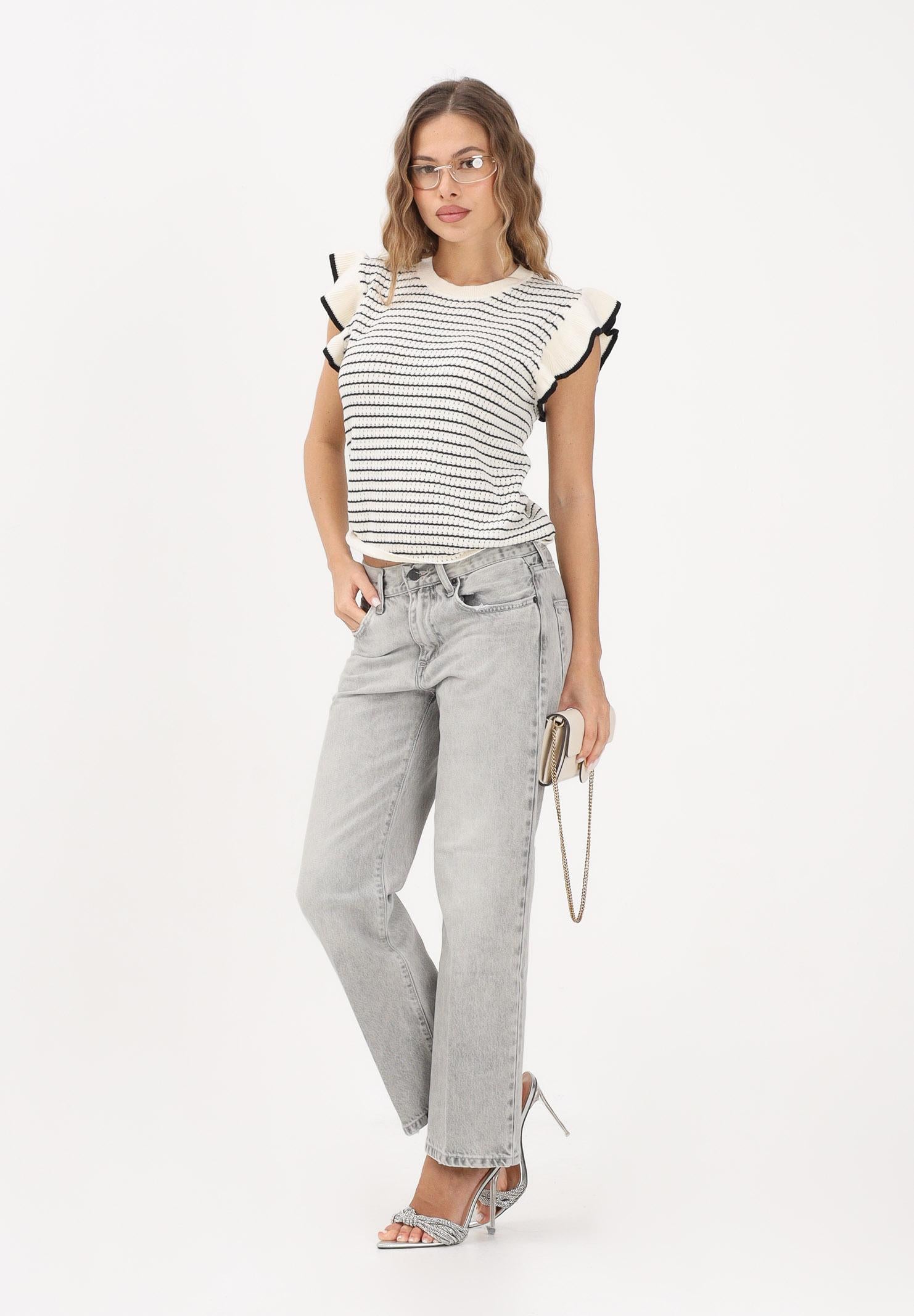 JDY Top in maglia panna da donna con motivo a righe 15360345 CLDAWBL JDY 