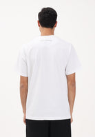 SPRAYGROUND T-shirt a manica corta bianca da uomo con logo Shark SP895WHT . SPRAYGROUND 