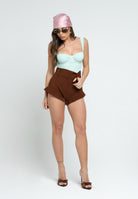 SANTAS Shorts elegante CHUPA CHUPS marrone da donna PV25012 MARRONE SANTAS 