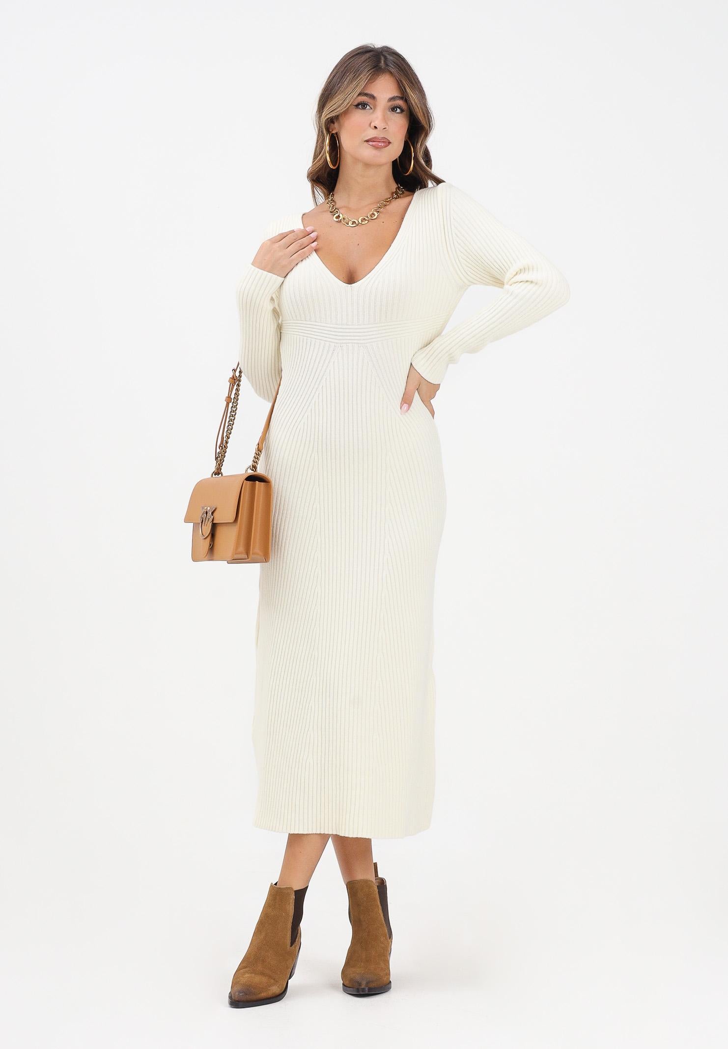 AKEP Abito midi panna da donna VSKD11032 V3 AKEP 