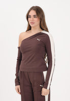 PUMA Top asimmetrico T7 marrone da donna 634623 13 PUMA 