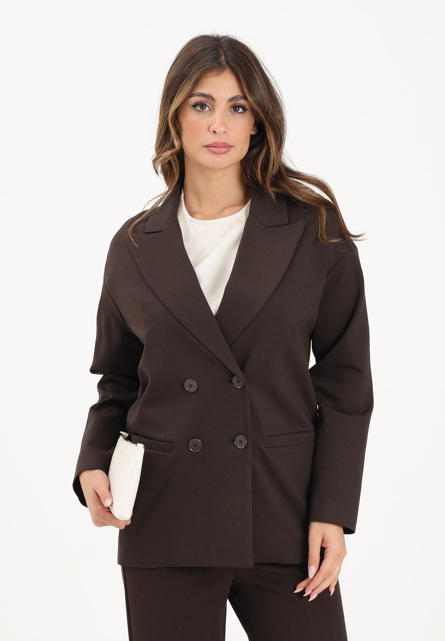 VICOLO Giacca doppiopetto marrone da donna TF0230 MA VICOLO 