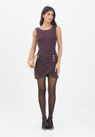 ELISABETTA FRANCHI Abito corto bordeuax da donna con bottoni gioiello AB79856E2 EA4 ELISABETTA FRANCHI 