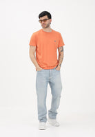 LACOSTE T-shirt a manica corta arancione per uomo e donna con patch logo TH6709 IY0 LACOSTE 