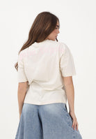 PALM ANGELS T-shirt a manica corta panna per donna, ragazzi e bambini con logo PGAA001S26JER001 002 PALM ANGELS 
