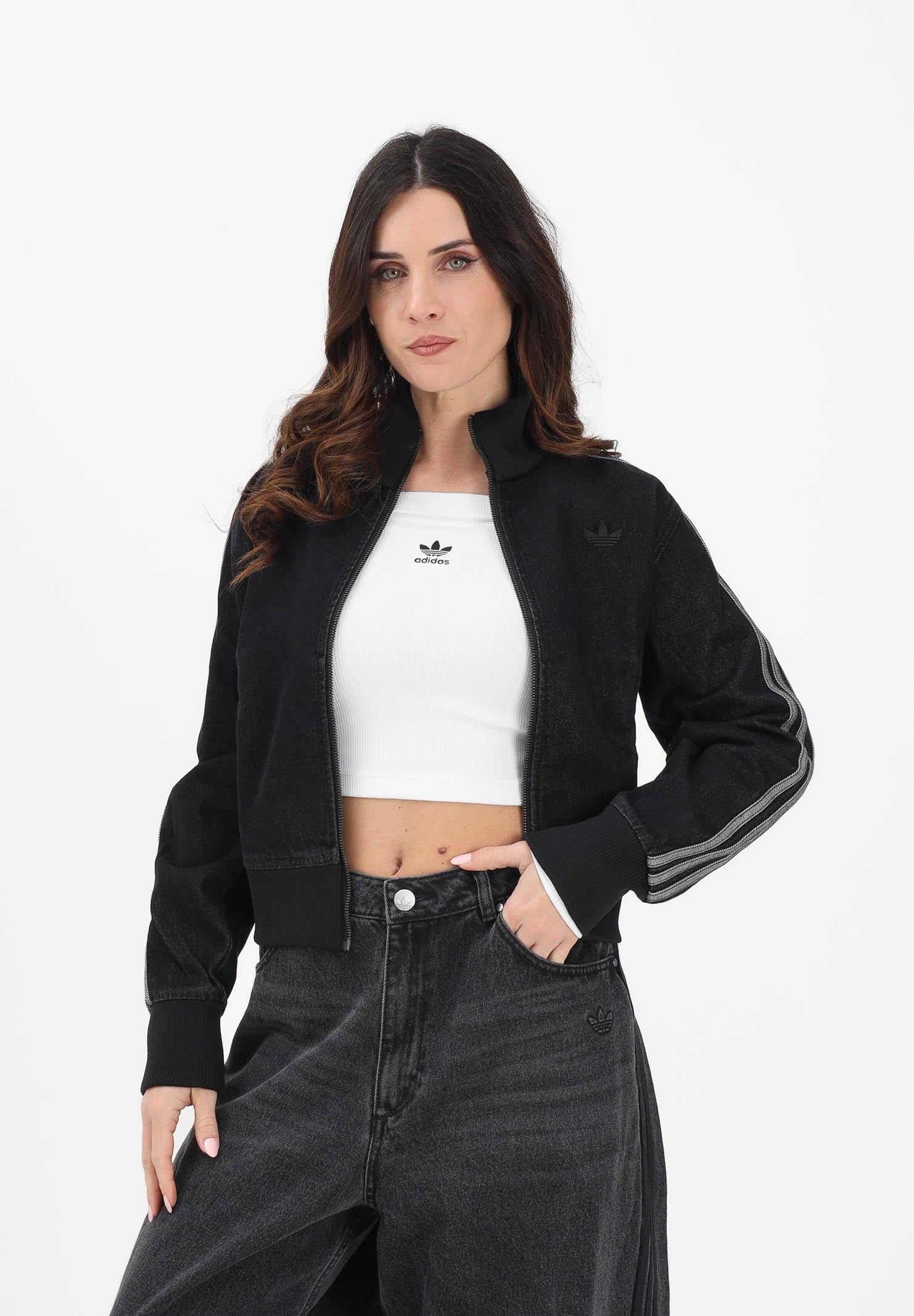 ADIDAS ORIGINALS Giubbotto Firebird in denim nero da donna KD2898 . ADIDAS ORIGINALS 