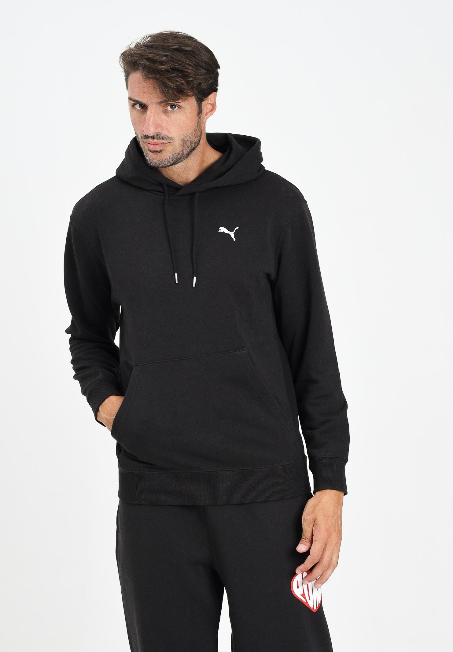 PUMA Felpa con cappuccio WARDROBE ESS nera da uomo 629647 01 PUMA 