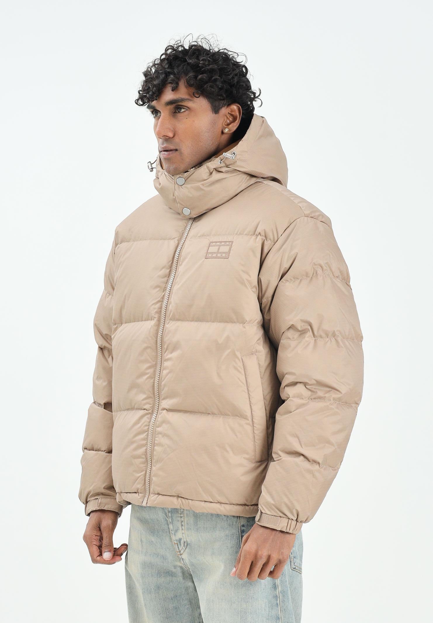 TOMMY JEANS Piumino Alaska beige da uomo DM0DM22036AFE . TOMMY JEANS 