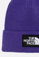 THE NORTH FACE Berretto viola per uomo e donna con risvolto e logo box TNF NF0A8CHENL41  THE NORTH FACE 
