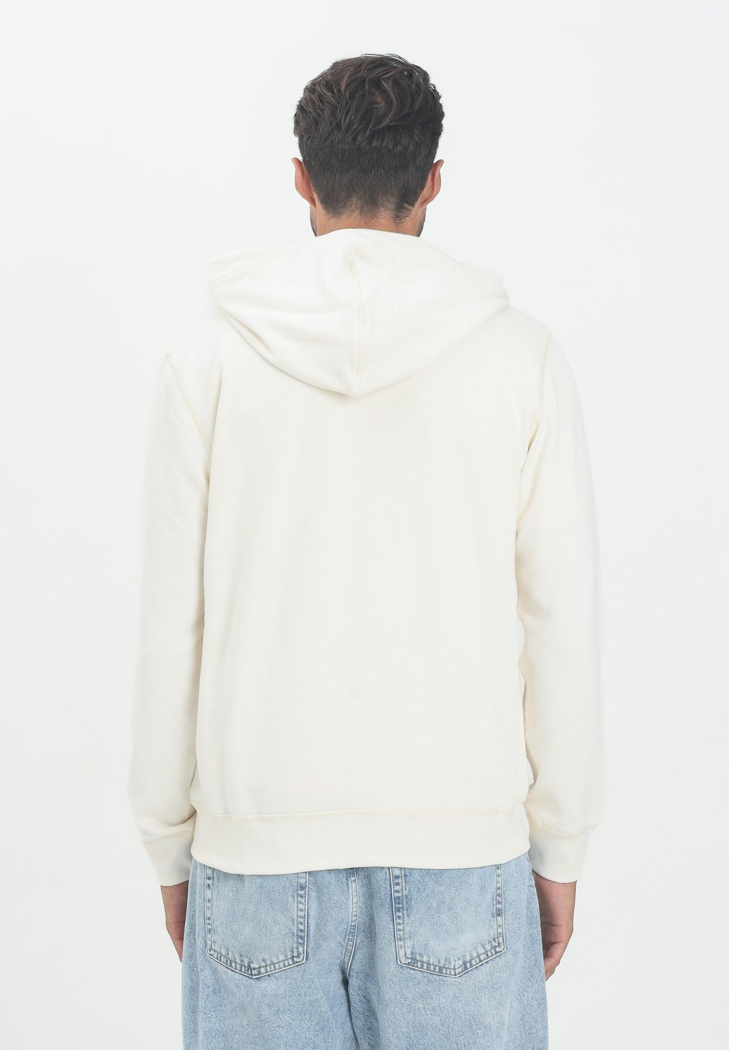 TOMMY HILFIGER Felpa con zip panna da uomo rifinita da logo MW0MW39691Z00  TOMMY HILFIGER 