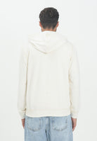 TOMMY HILFIGER Felpa con zip panna da uomo rifinita da logo MW0MW39691Z00  TOMMY HILFIGER 