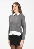 ONLY Maglioncino DOLLY grigio da donna 15353350 MediumGreyMel ONLY 